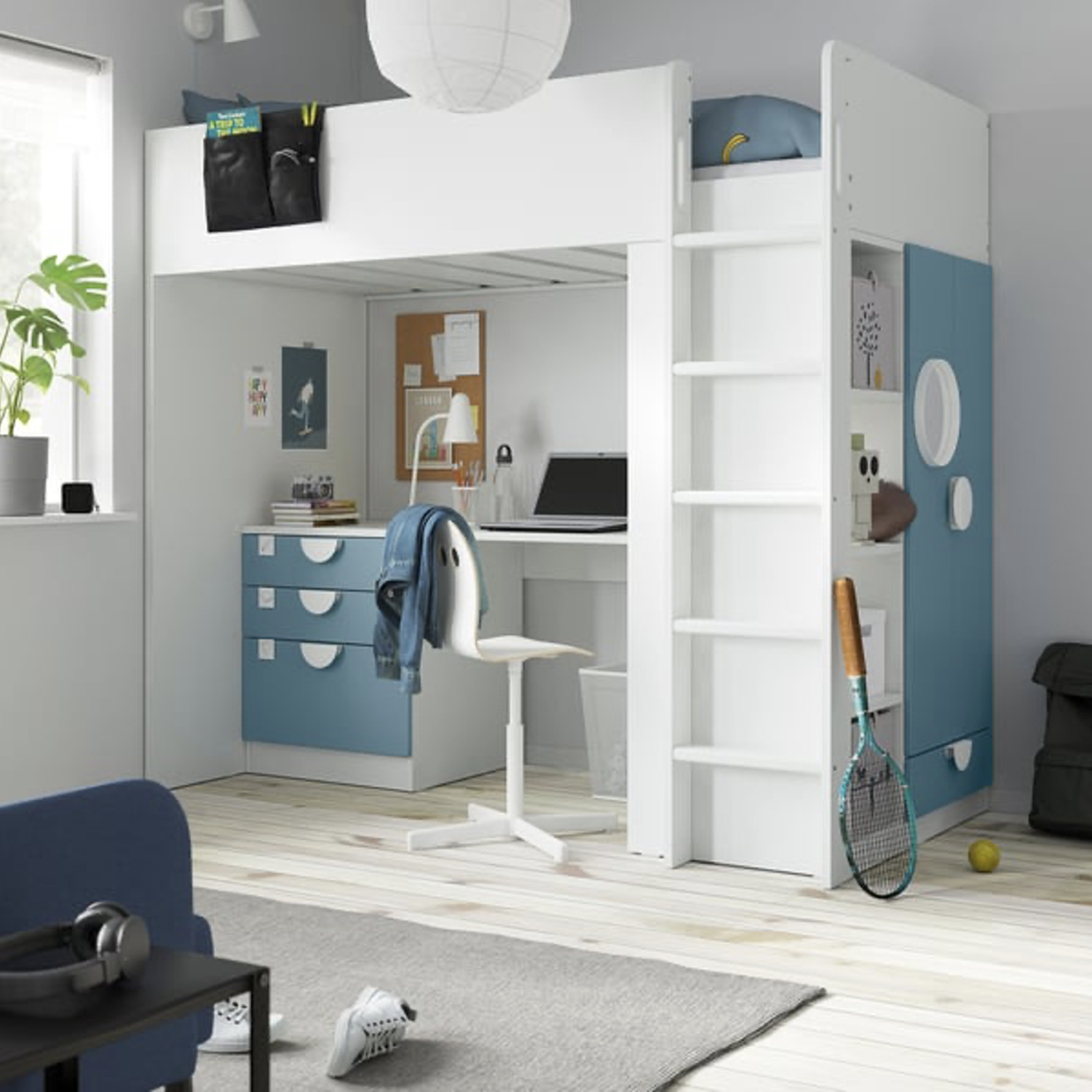 SMÅSTAD loft bed in room