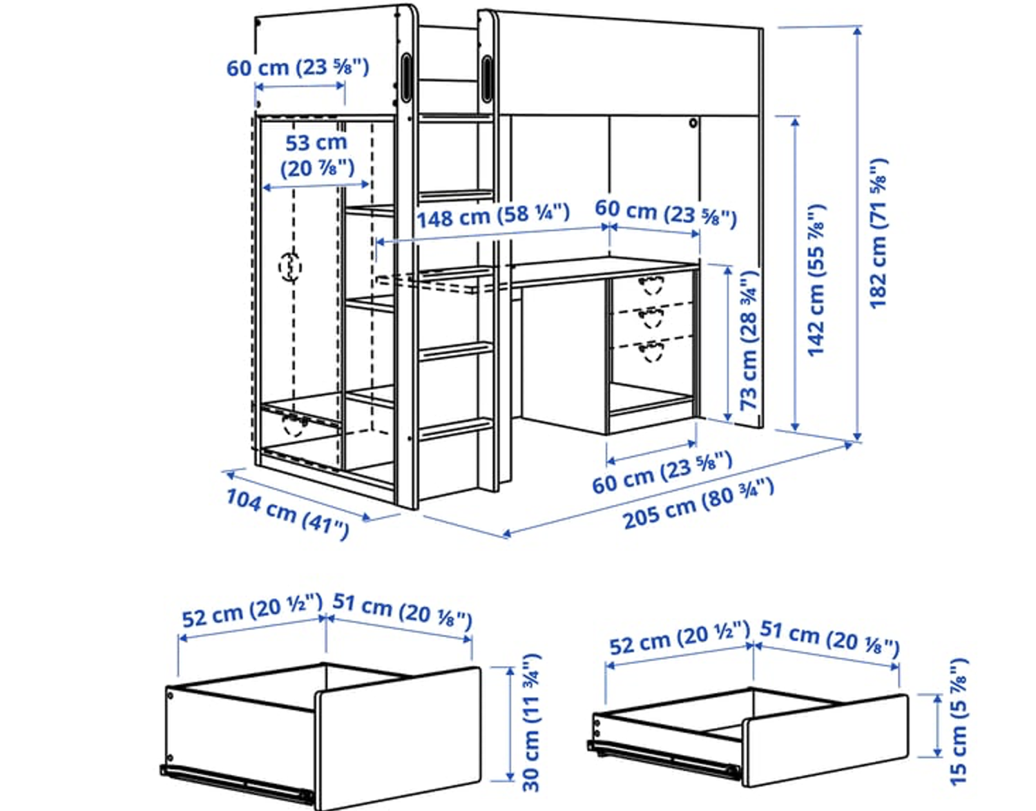 SMÅSTAD dimensions