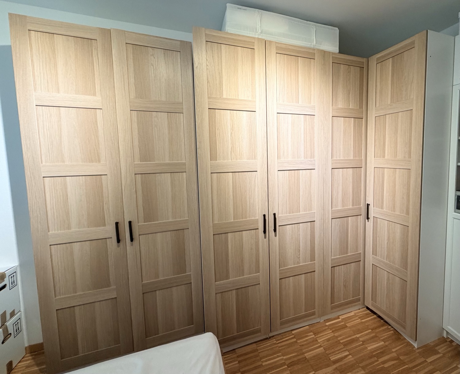 PAX wardrobes angle view